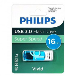 Флеш накопитель PHILIPS VIVID3.0 16Gb серебристый (FM16FD00B/97)