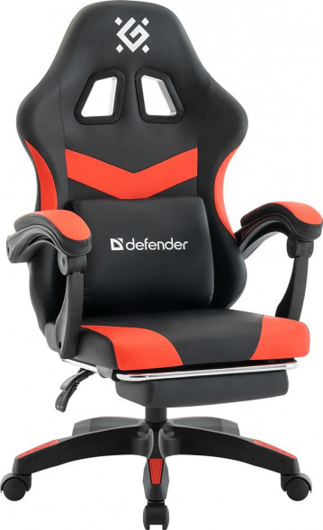 Кресло DEFENDER (64812) Runa PRO Черн/крас, PU, класс2