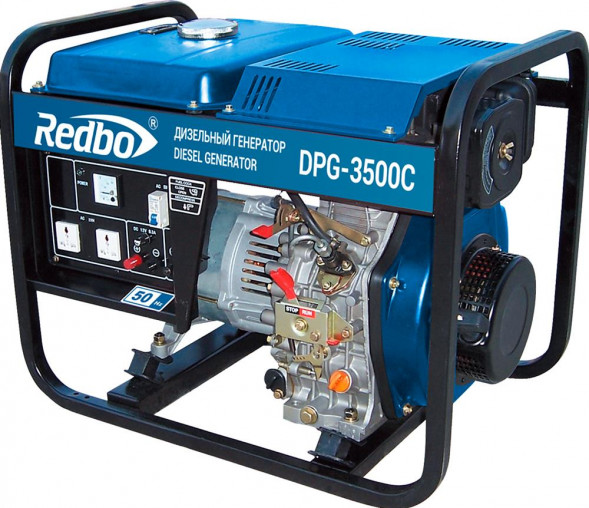 Дизельный генератор REDBO DPG-3500C синий 25154