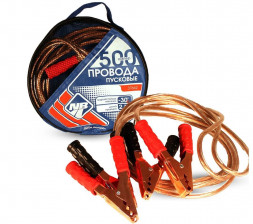 Провода пусковые NOVA BRIGHT 500А с прозрачной изоляцией, в сумке, 2.5м 37662