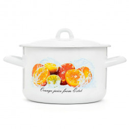 Кастрюля ЭСТЕТ Кастрюля ЭТ-72462 "Цитрусовый фреш" цилиндрическая 2.9 л