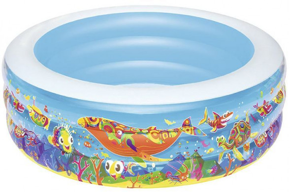 Бассейн надувной детский BESTWAY 51121 Бассейн детский круглый Подводный мир