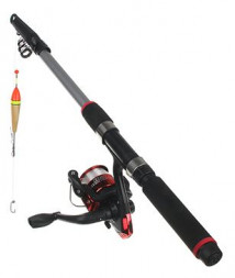 Удочка телескоп AZOR FISHING Набор: Удочка телескоп. ,1,8м, тест 10-30 гр., катушка, леска, грузила, бусины 149-110