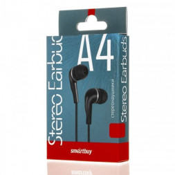 Внутриканальные наушники SMARTBUY (SBE-011K) A4 черные, коробка