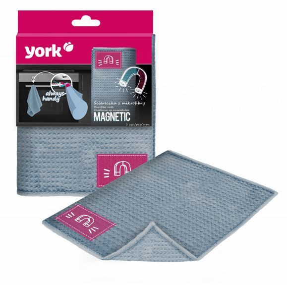 Салфетка YORK из микрофибры МагнитСистема (40x50) с магнитом 026260