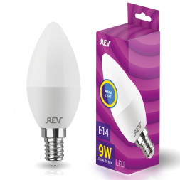 Лампа светодиодная REV 32410 2 C37 Е14/9W/2700K
