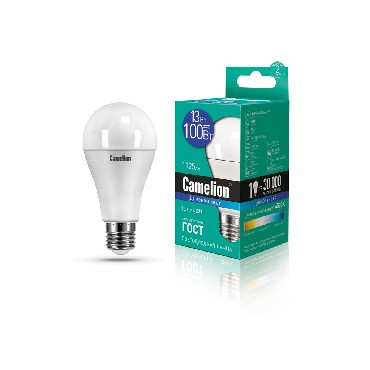 Лампа светодиодная CAMELION (12652) LED13-A60/865/E27