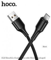 Кабель HOCO (6942007658881) X120m для micro USB , 1 м, Black