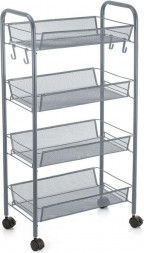 Этажерка UNISTOR WENDY 4-х ярусная на колёсиках с глубокими корзинками 210907