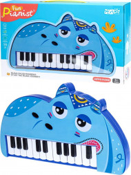 Игрушка NO NAME Детское пианино Бегемотик 29,5х4,7х19 см (бат. 2*АА не в компл.,в коробке) ( Арт. 2290619)