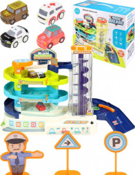 Игрушка NO NAME Парковка.Современный паркинг (4 авто,звук,цвет,3*АА не в компл,в кор.)(30х13,5х27,4 см).Арт.2086257
