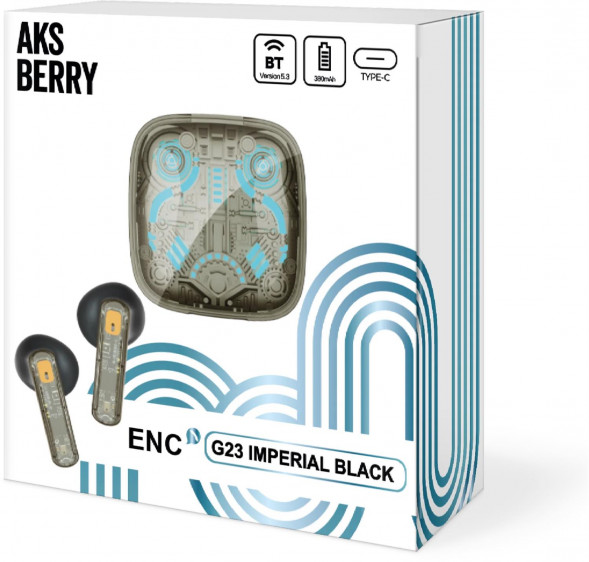 Наушники AKSBERRY (6900288020018) G23 TWS, чёрный