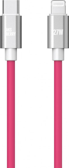 AKSBERRY (6900327590014) X165 Liquid silicone Type-C -Lightning, розовый