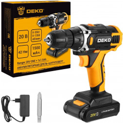 Аккумуляторная дрель-шуруповерт DEKO Banger 20V ONE +, 20В, 1x1.5Ач 083-1042