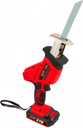 Пила сабельная EDON AD-21FJ черный/красный 18949 21В, 2аккум