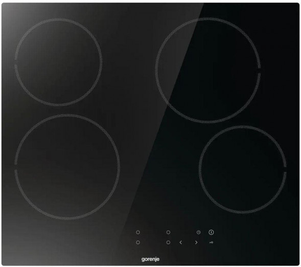 GORENJE Электрическая варочная поверхность ECT641BSCE, конфорок: 4 шт., стеклокерамика, независимая, черный