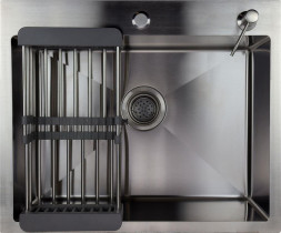 Мойка GOLDEN FOX 17758 Мойка премиум нерж.сталь 3мм 600*500 с сифоном, дозатором, коландером Сатин