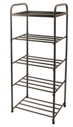 Банкетка ИСТОК Этажерка-подставка для обуви 5 полок "Классика" арт.ПО541 цв.Медный антик