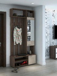 Прихожая МЕБЕЛЬ-КОМПЛЕКС Шкаф МЦН Милан исп.5 Шимо Ясень Темный/Шимо Ясень Светлый (3 пак)
