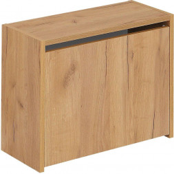 Корпусная мебель ЭЛЕГИЯ МФ.04.03.000 Тумба Обувница №1 Дуб Крафт золотой К003 РW Дуб Крафт золотой К003 РW (1 кор.)