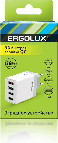 СЗУ ERGOLUX (15292) ELX-РA02QC-C01 , белый