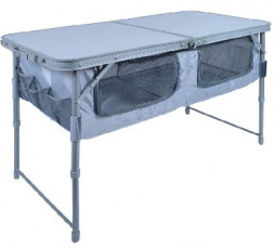 Стол NIKA Стол складной с полкой металлик ССТ-3П/1