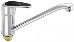 Смеситель для кухни RUSSIA-MOSCOW 2450 Смеситель кухонный с чёрной ручкой