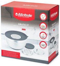 Миска ATTRIBUTE ASG005 Миска GRATE IT 5л с крышкой 3 терки