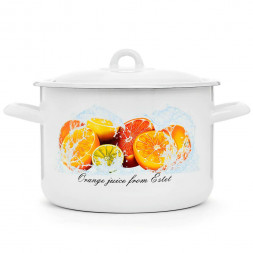 Кастрюля ЭСТЕТ Кастрюля ЭТ-72463 "Цитрусовый фреш" цилиндрическая 4.3 л