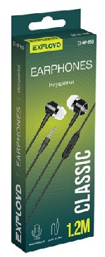 Наушники внутриканальные EXPLOYD EX-HP-850 3.5mm чёрный 1.2М Classic