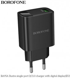СЗУ BOROFONE (6941991120428) BA95A СЗУ 1USB 3.0A QC3.0 18W , черный