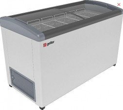 Морозильник GELLAR FG 500 E серый (ларь, стекло)
