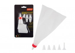 Кондитерский мешок MALLONY Кондитерский мешок ORNAMENTO с насадками (6 шт), т.м. Mallony (005102)