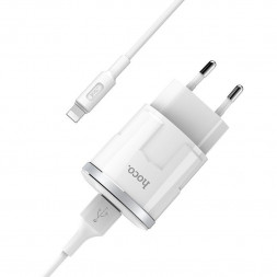 СЗУ HOCO (6957531084846) C37A 1USB 2.4A LIGHTNING 8-PIN 1м белый