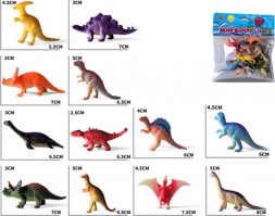 Игрушка РЫЖИЙ КОТ Динозавры в наборе (12 шт.) 16,5х20см, в пакете (арт. И-5631)