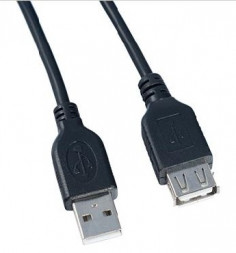 Кабель, переходник PERFEO (U4502) USB2.0 A вилка - А розетка 1 м