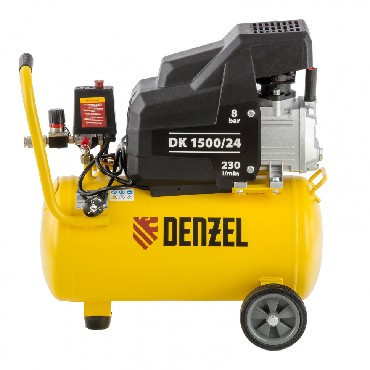 Компрессоры DENZEL Компрессор воздушный DK1500/24,Х-PRO 1,5 кВт, 230 л/мин, 24 л 58063