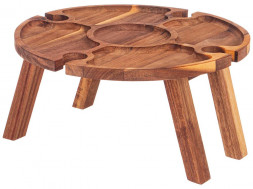 Столик AGNESS 897-121 сервировочный (винный) акация 30*30*15см