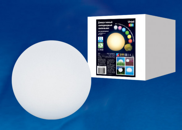 Декоративные аккумуляторные светильники UNIEL (UL-00003301) ULG-R001 020/RGB IP65 BALL (уличный)