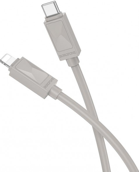 Кабель BOROFONE (6941991114861) BX109 2.4A PD 27W Type-C Lightning 8-pin 1 m серый
