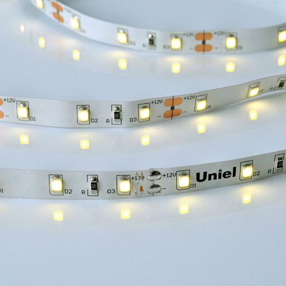 Светодиодная лента UNIEL (UL-00007997) ULS-M11-2835-60LED/m-8mm-IP20-DC12V-4,8W/m-4M-4000K PROFI катушка в герметичной упаковке