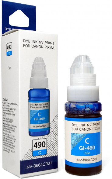 Чернила NV PRINT Чернила NVP GI-490C (NV-0664C001) для Canon Pixma G1400/G2400 (70 мл) Cyan (в коробке) совместимые