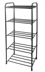 Обувница ИСТОК Этажерка-подставка для обуви 5 полок "Классика" арт.ПО542 цв.Черный