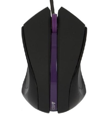 Мышь проводная A4TECH Q3-310-5 USB черный/фиолетовый