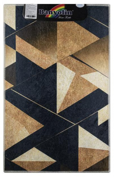 Коврик САНАКС 00843 Коврик дизайнерский, золотые треуголки, одинарный, 550 х 900 мм