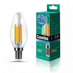 Лампа CAMELION (13709) LED12-C35-FL/845/E14