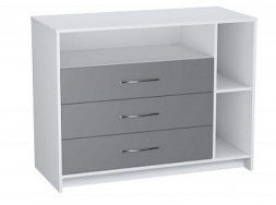 Комод POLINI Комод Polini kids Simple 2110, белый-серый (2кор)
