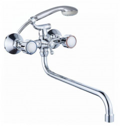 Смеситель для ванны GOTA ROCIO G344510-GOTA Orio Смеситель д/ванны с 2-мя рукоятками с изливом S-30см. перекл.душа