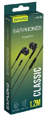 Наушники внутриканальные EXPLOYD EX-HP-853 3.5mm чёрный 1.2М Classic