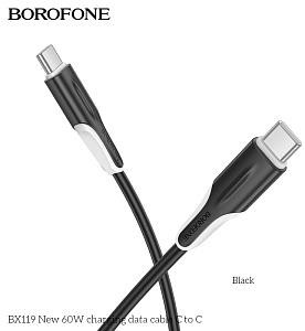 Кабель BOROFONE (6941991122019) BX119aa USB 3.0A PD 60W для Type-C Type-C 1м , черный